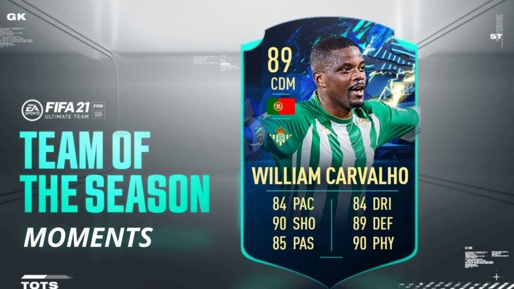 FIFA 21: William Carvalho TOTS Moments player objective