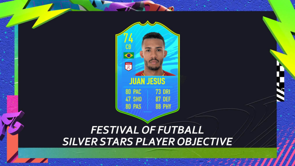 FIFA 21: Juan Jesus silver stars player objective
