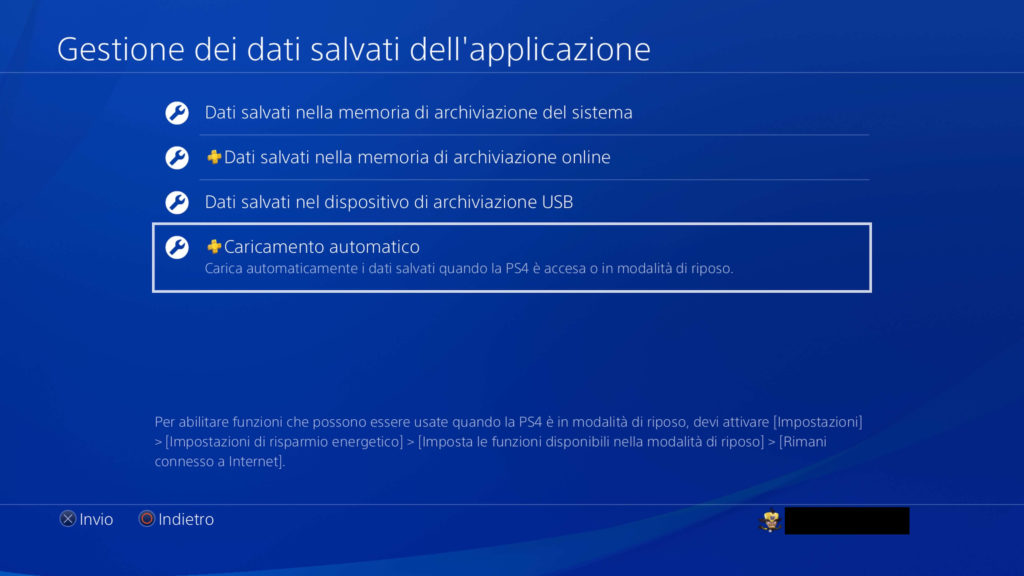 PS4: caricamento automatico dati di salvataggio sul cloud PSN