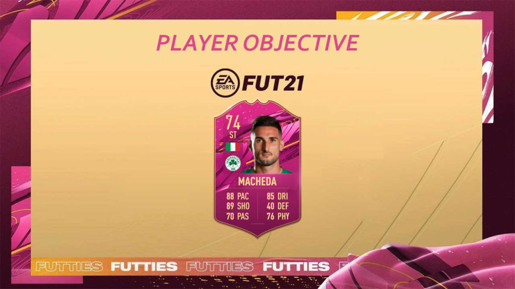 FIFA 21 Futties: Macheda Silver Stars player objective