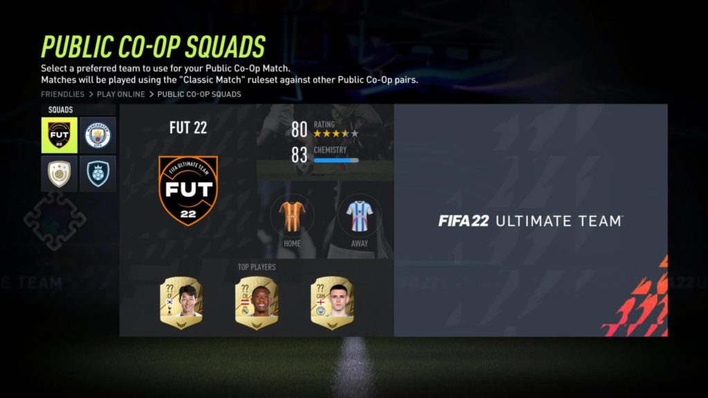 FIFA 22: Public co-op squad