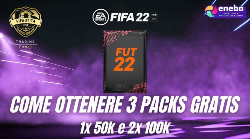 FIFA 22: come ottenere 3 pacchetti gratis in FUT del valore di 250.000 crediti