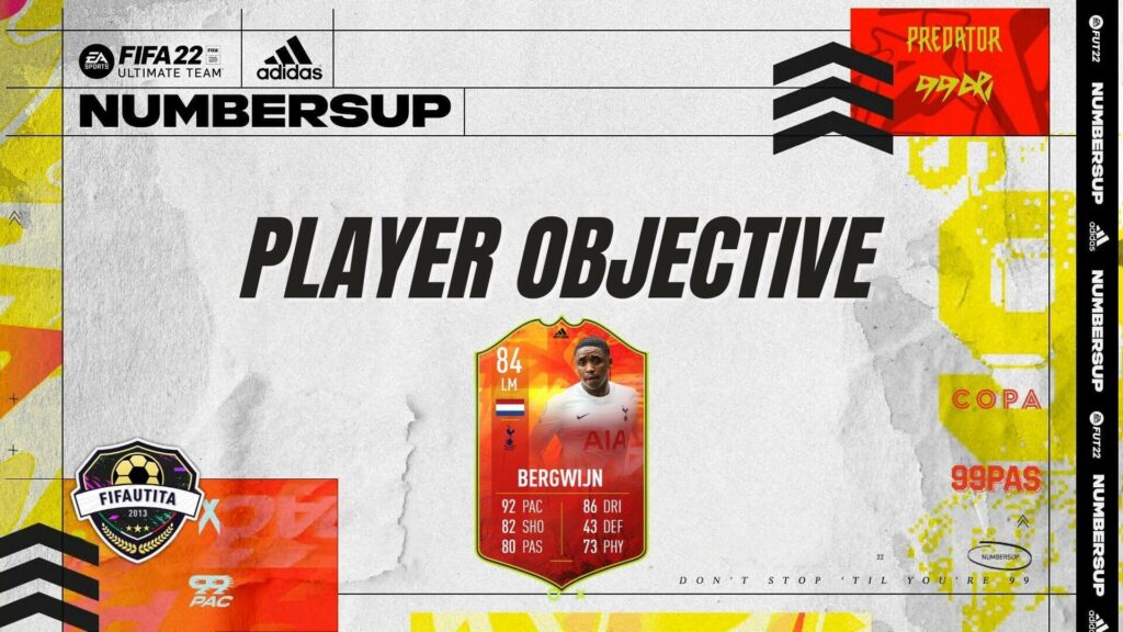 FIFA 22: Bergwijn Adidas NumbersUP player objective