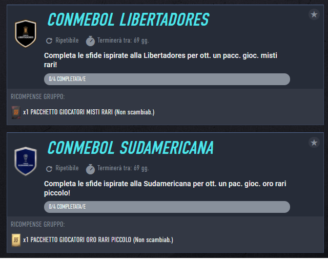 FIFA 22: SCR campionati Conmebol Libertadores e Sudamericana