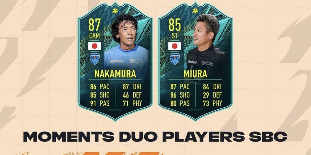FIFA 22: Nakamura e Miura DUO player moments SBC