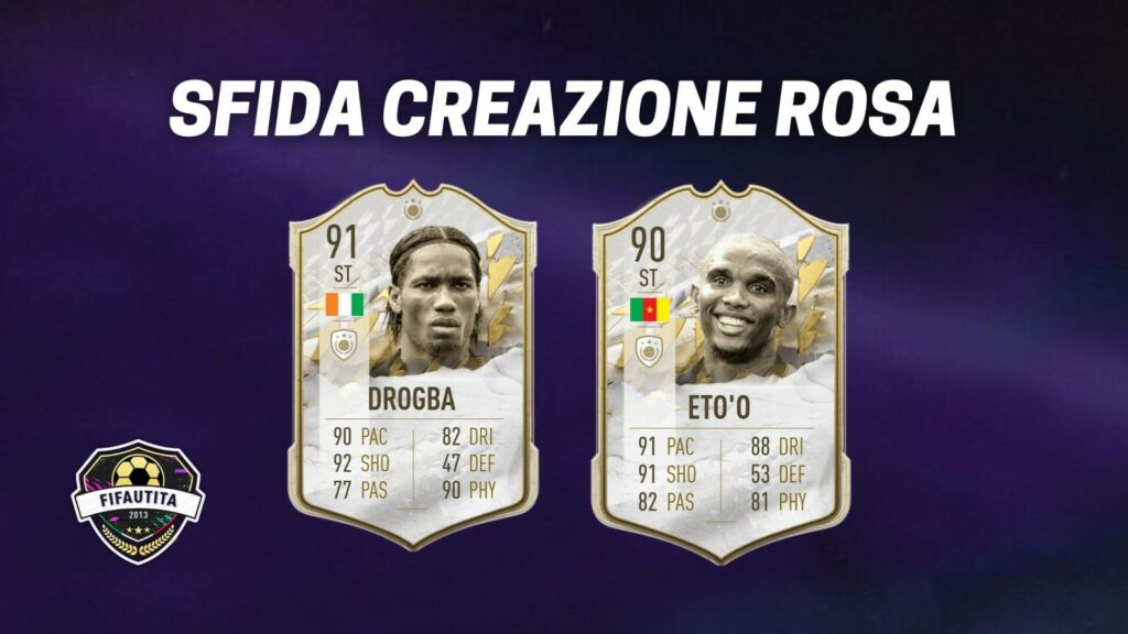 FIFA 22: SCR Drogba Prime e Eto'o Medium Icon