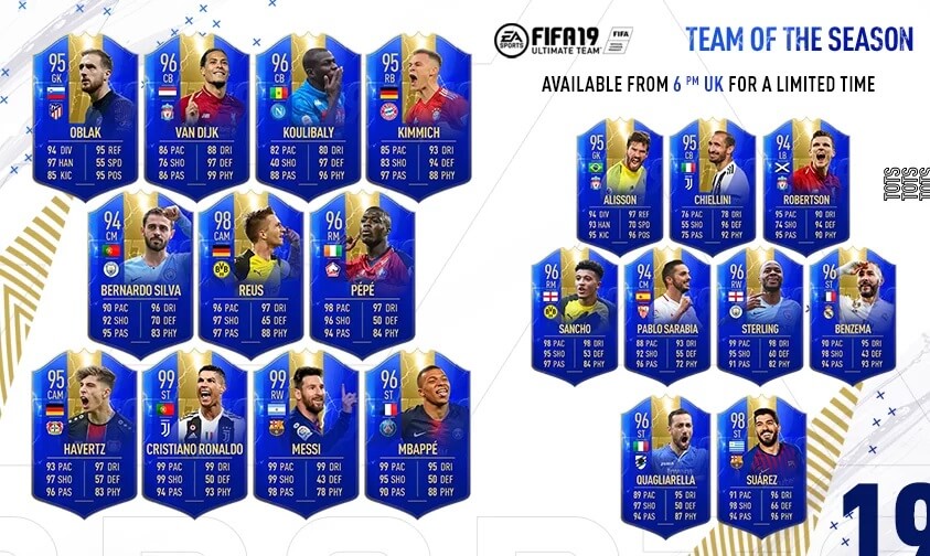 FIFA 19: Ultimate Team of the Season