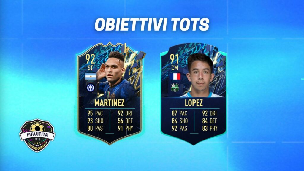 FIFA 22: Lautaro Martinez e Maxime Lopez TOTS player objective