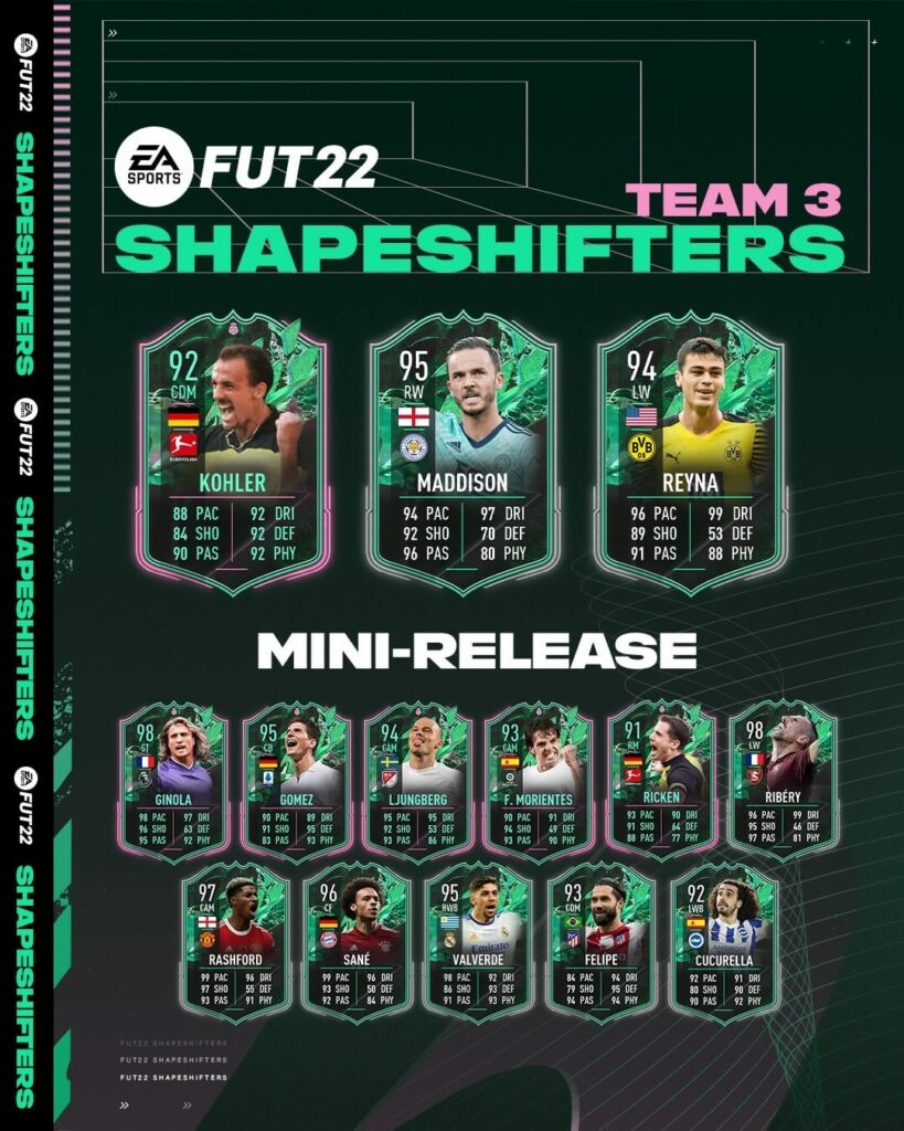 FIFA 22: Shapeshifters team 3 mini release