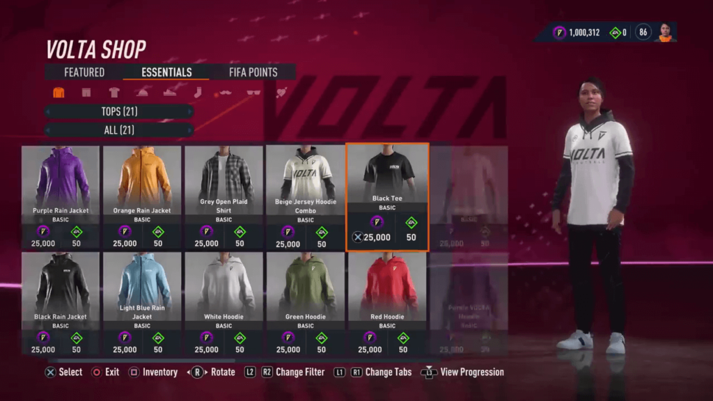 FIFA 23: abbigliamento nel Volta Shop