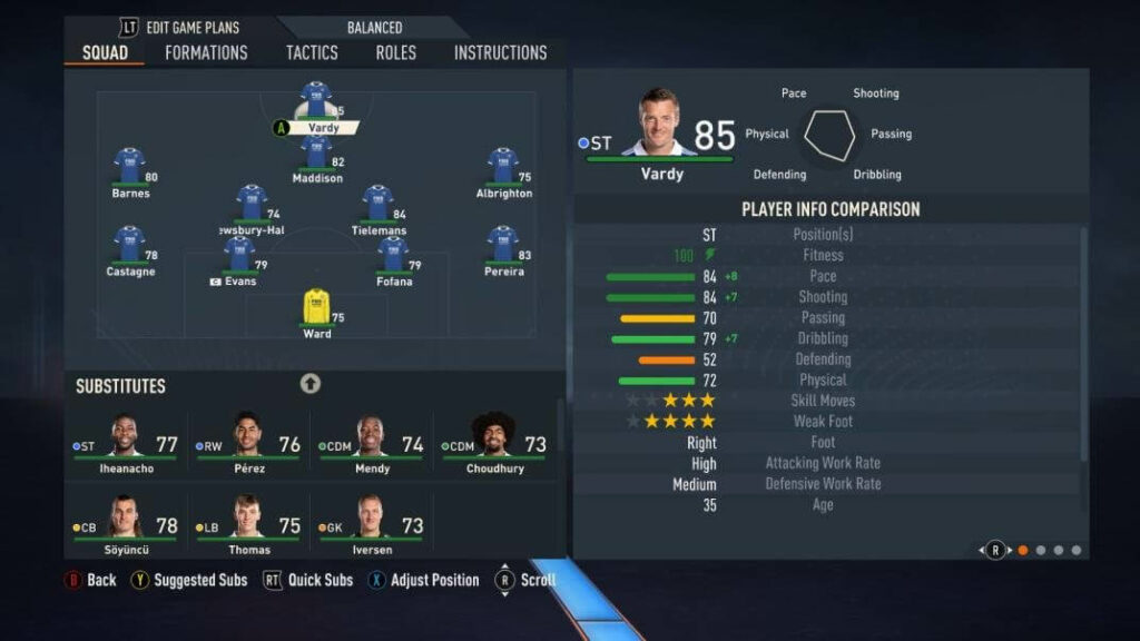 FIFA FUT 23: Leicester City ratings