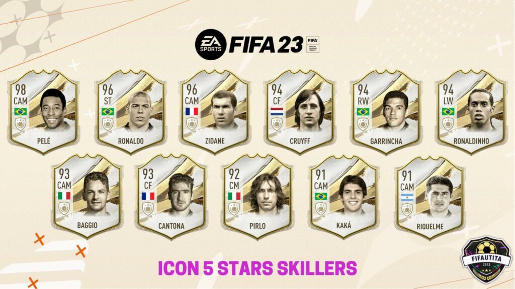 FIFA 23: icone con 5 stelle skills
