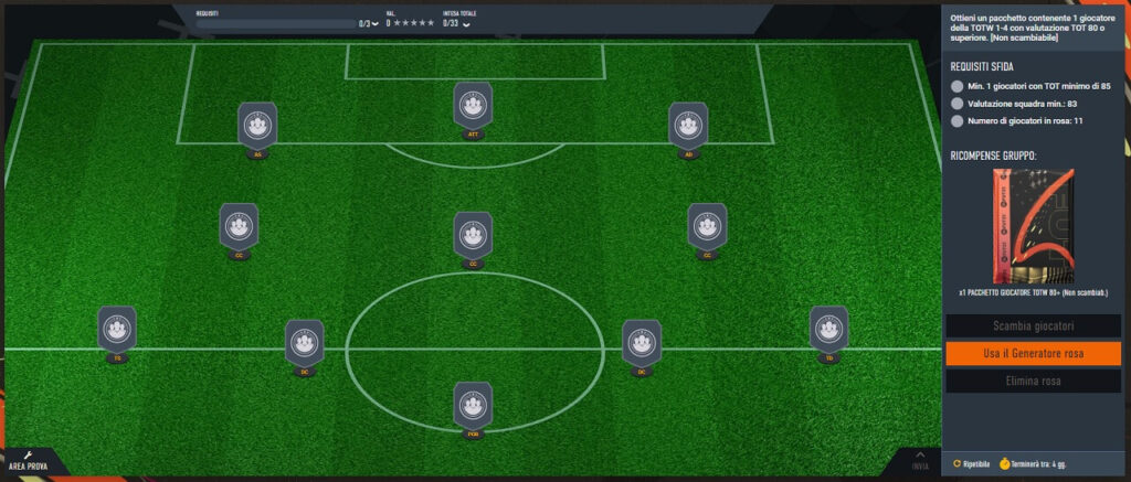 FIFA 23: requisiti SCR aggiornamento TOTW 80+