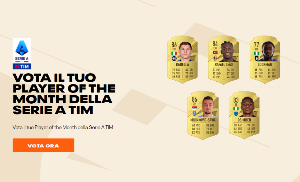 FIFA 23: candidati POTM Serie A di ottobre