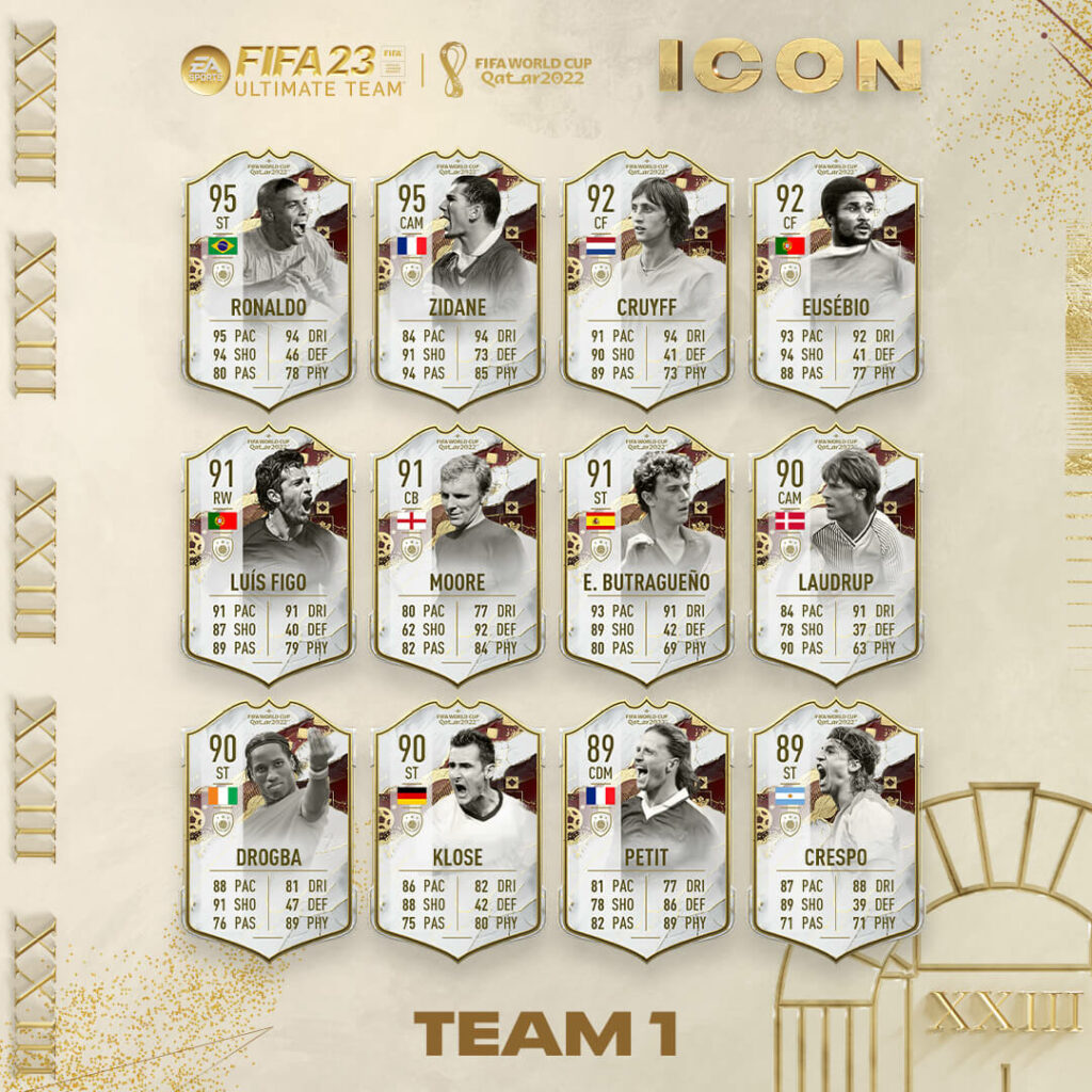 FIFA 23: World Cup Icons team 1
