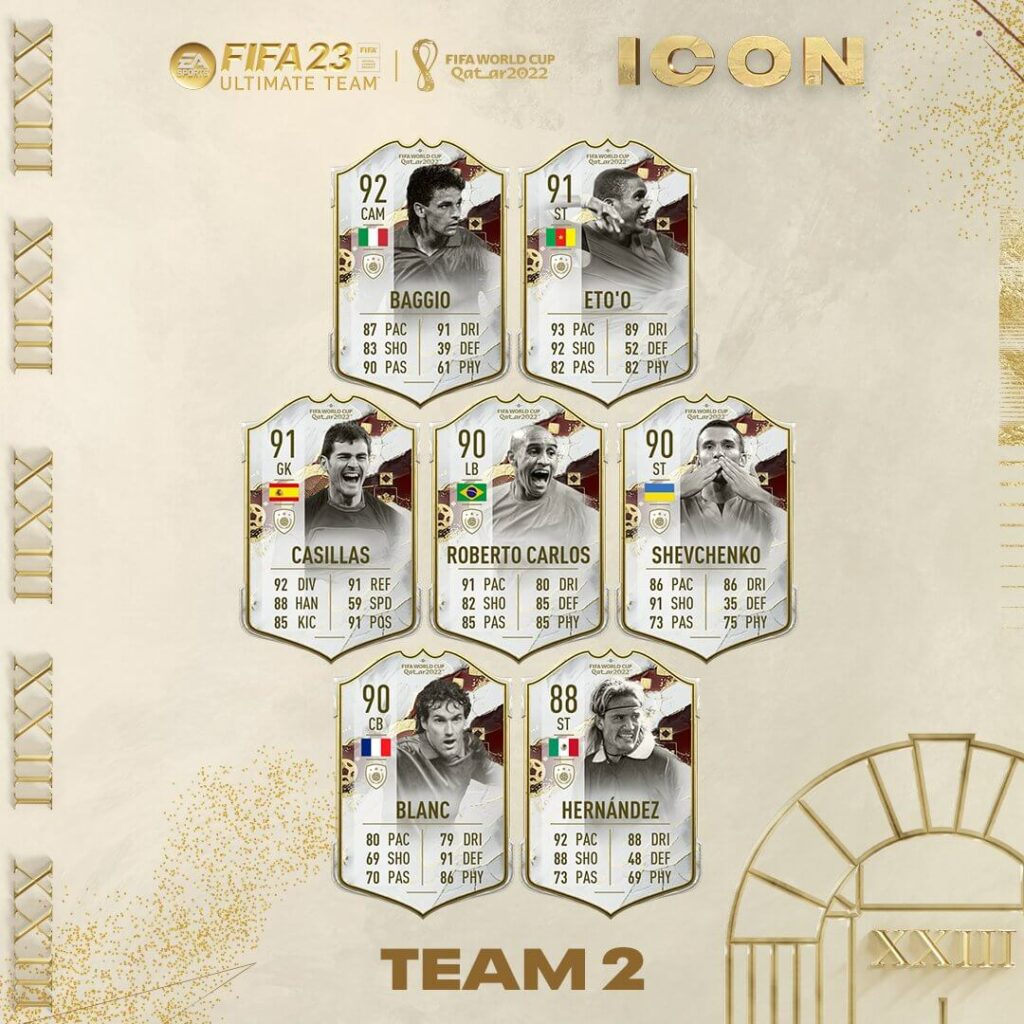 FIFA 23: Icon World Cup team 2