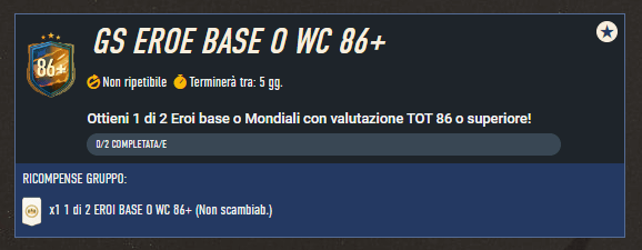 FIFA 23: SCR giocatore a scelta Eroe base o World Cup 86+