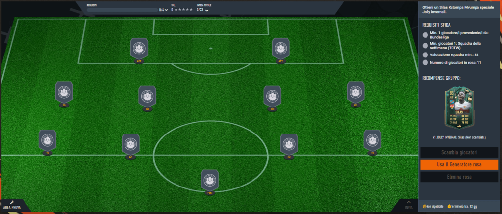 FIFA 23: requisiti SCR Silas Jolly Invernali
