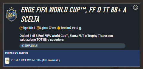 FIFA 23: SCR Eroe FUT 88+ World Cup, Fantasy o Trophy Titans