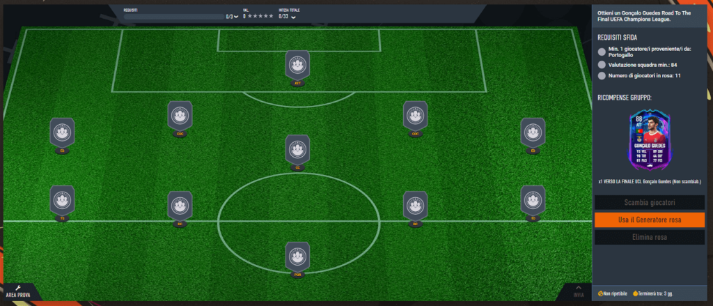 FIFA 23: requisiti SCR Goncalo Guedes Cammino verso la Finale