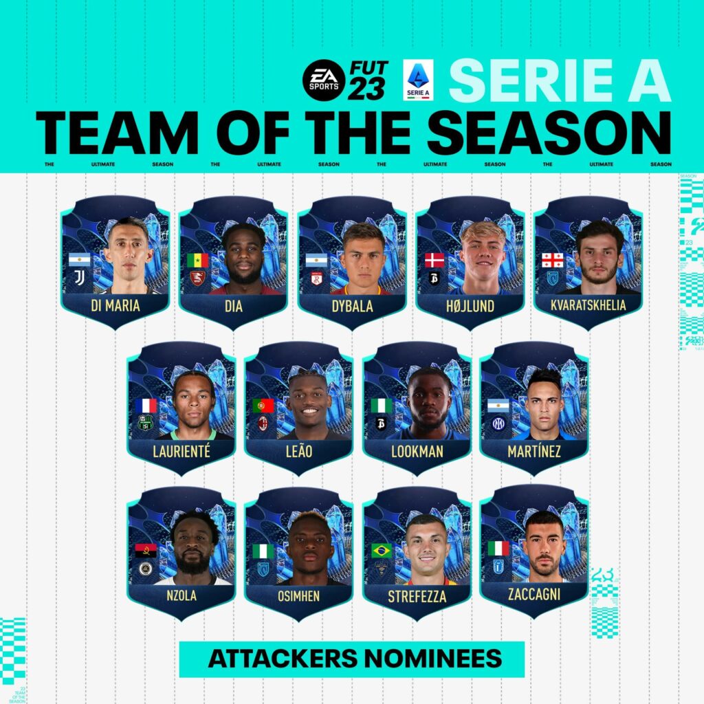 FIFA 23 Serie A Tim TOTS candidati attaccanti