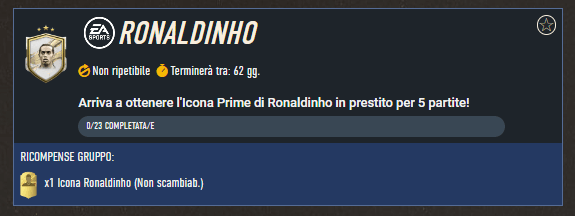 FIFA 23: requisiti SCR Ronaldinho Icona Prime