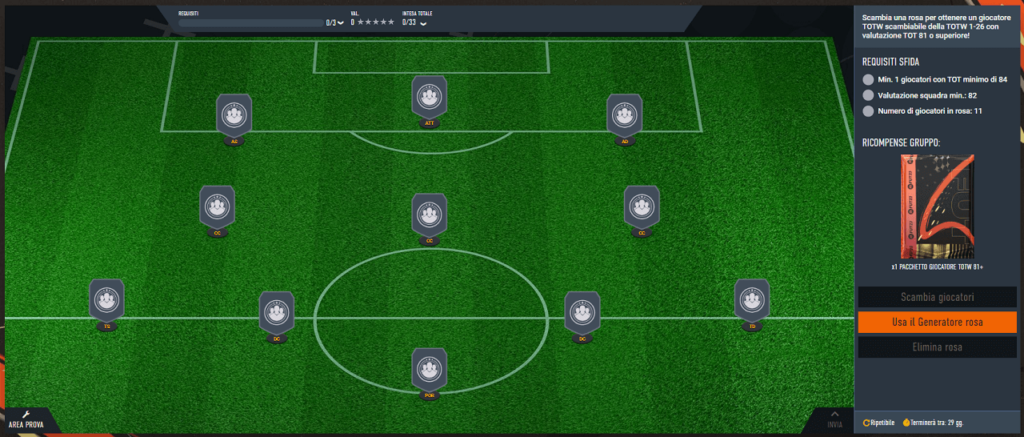 FIFA 23: requisiti SCR aggiornamento TOTW scambiabile 81+