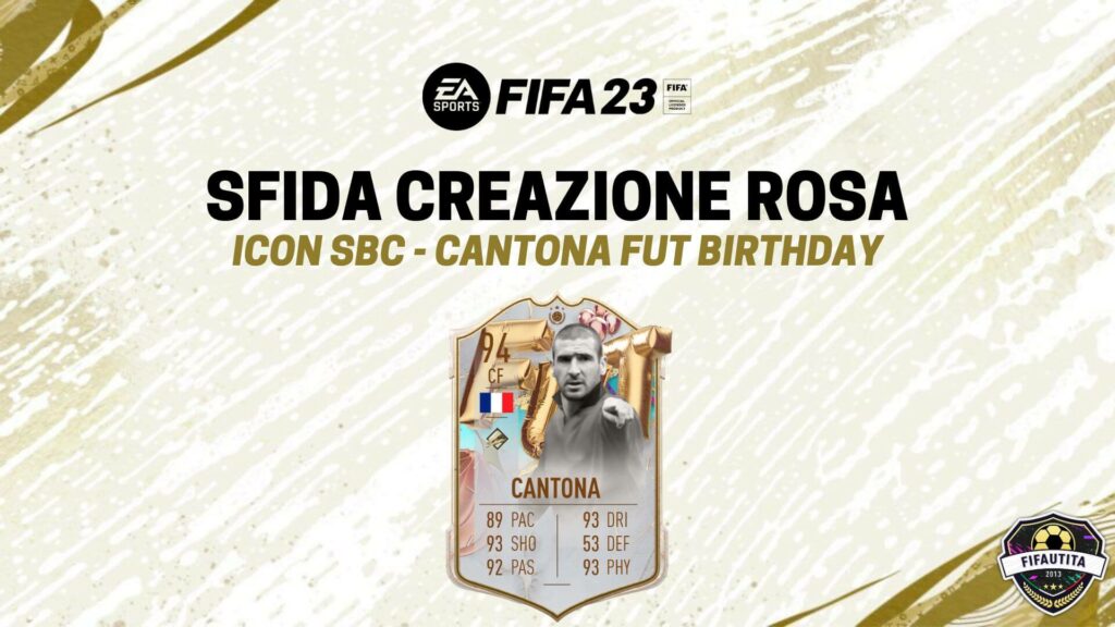 FIFA 23: Cantona FUT Birthday Icon SBC