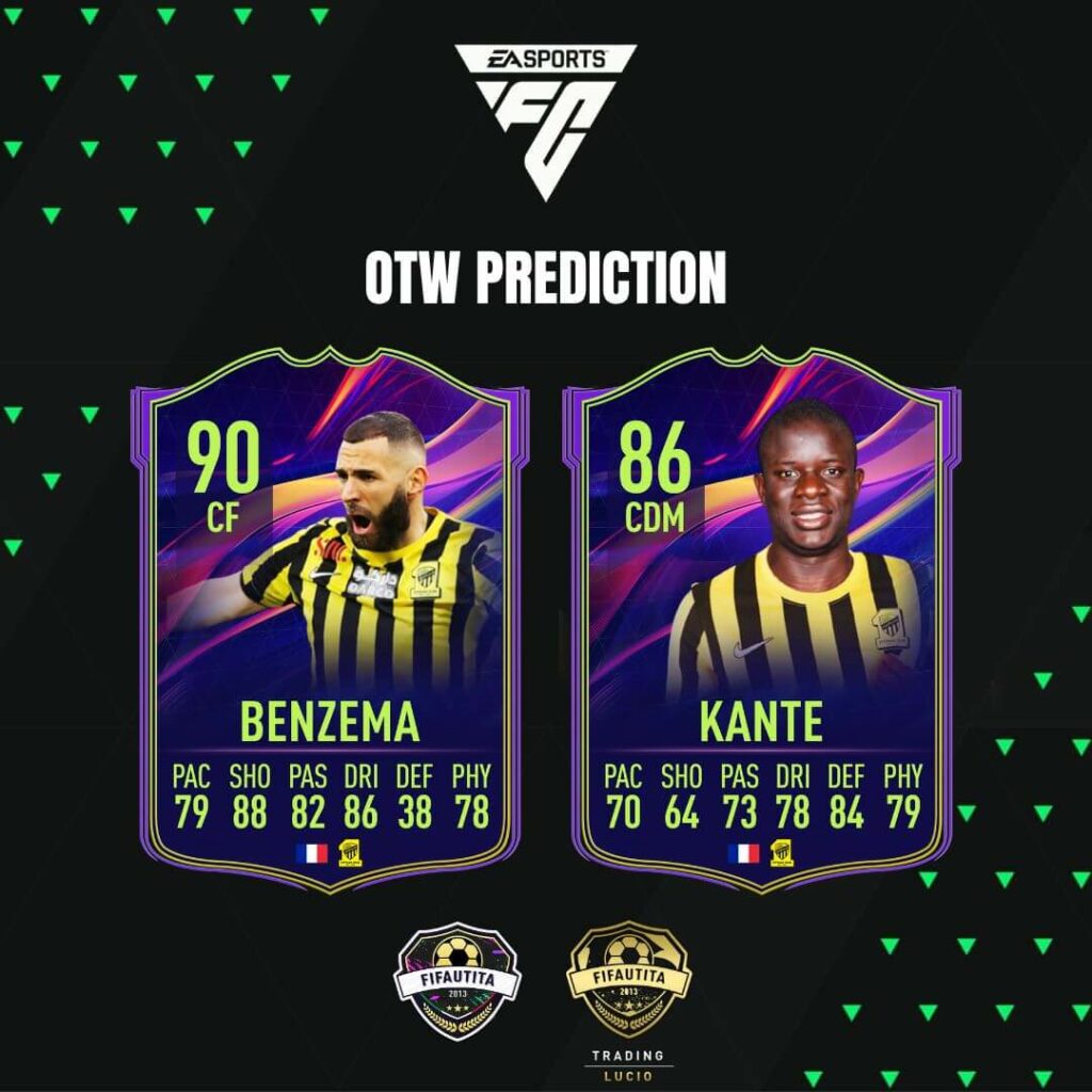 EA FC 24: Benzema e Kante OTW prediction