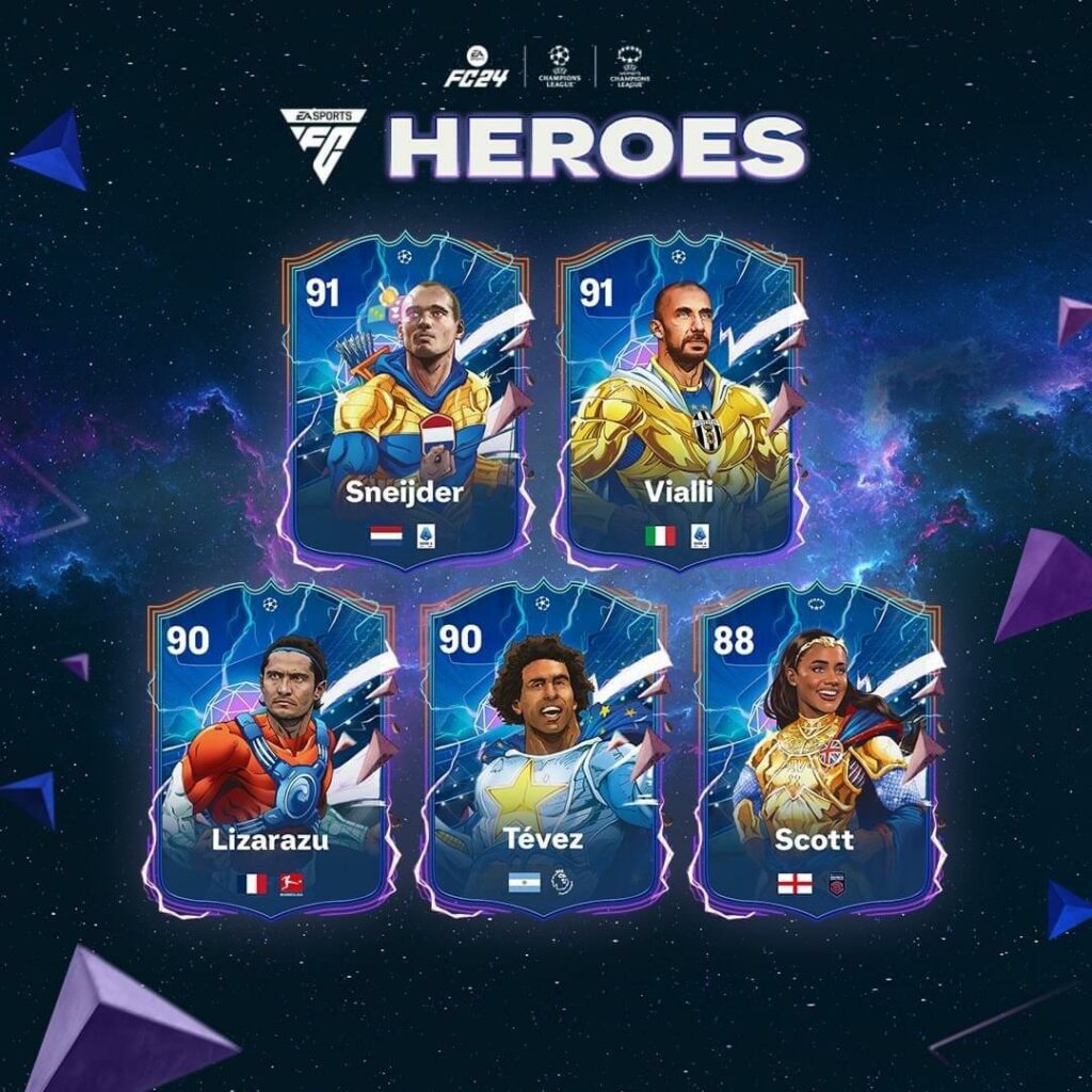 EA FC 24: nuovi Heroes Ultimate Team