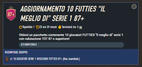 FIFA 23: SCR aggiornamento 10 Futties il medglio di serie 1 87+