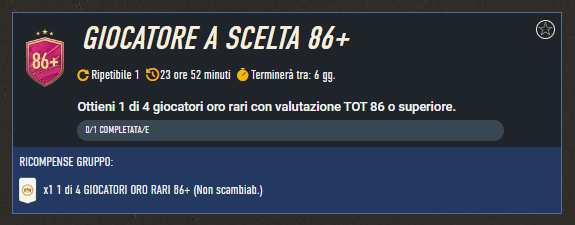 FIFA 23: SCR giocatore a scelta 86+ Futties