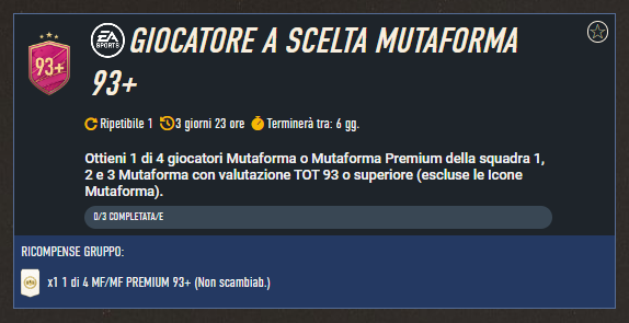 FIFA 23: SCR giocatore a scelta Mutaforma 93+
