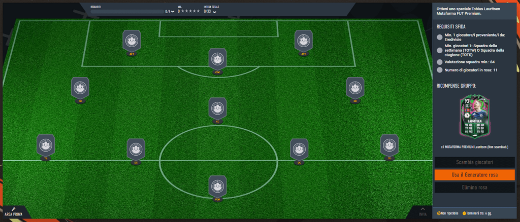 FIFA 23: requisiti SCR Lauritsen Mutaforma