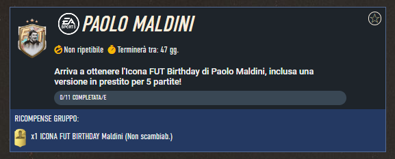 FIFA 23: requisiti SCR Maldini Icona FUT Birthday