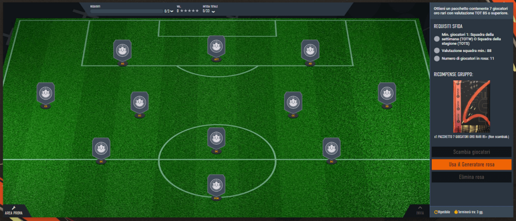 FIFA 23: requisiti SCR aggiornamento x7 85+ Level UP