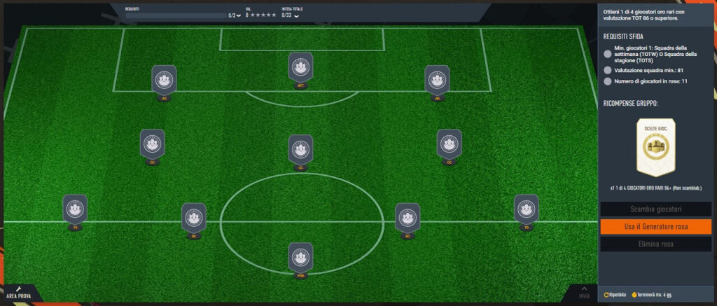 FIFA 23: requisiti SCR Futties scelta 86+