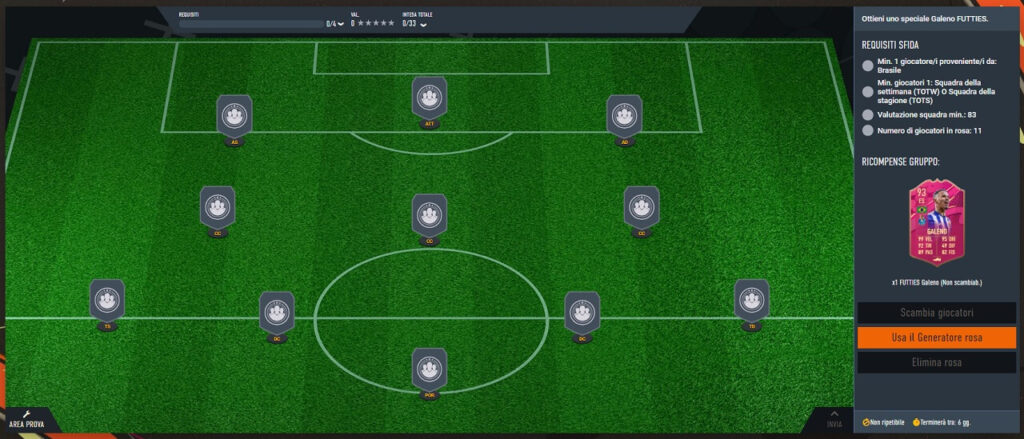 FIFA 23: requisiti SCR Galeno Futties