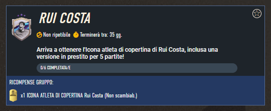 FIFA 23: requisiti SCR Rui Costa Icona cover star