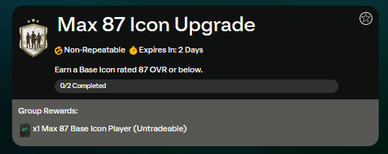 FC 24: Max 87 Icon upgrade SBC