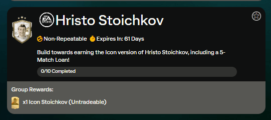 FC 24: requisiti SCR Stoichkov Icona
