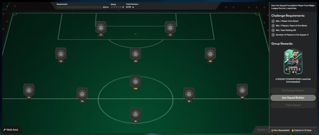 FC 24: requisiti SCR Luquinhas fondazione squadra