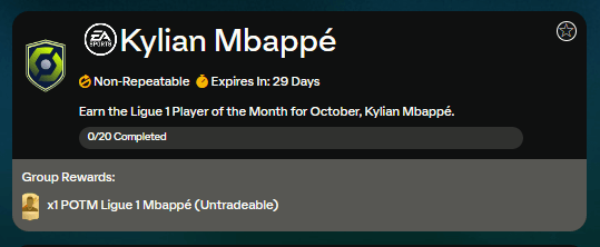 FC 24: requisiti SCR Mbappé POTM 92