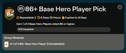 FC 24: SCR player picks Hero 86+ base