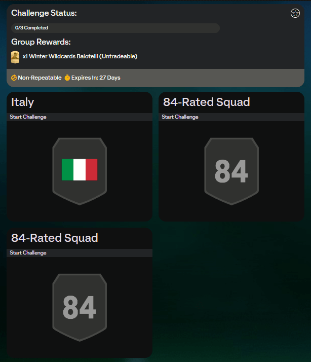 FC 24: requisiti SCR Balotelli Jolly invernale