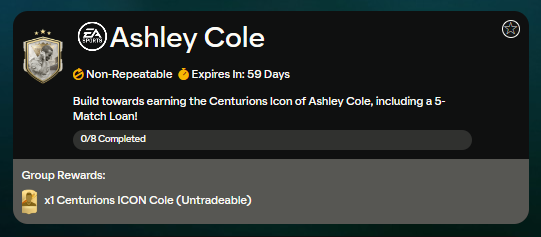 FC 24: requisiti SCR Ashley Cole UT Centurione Icona