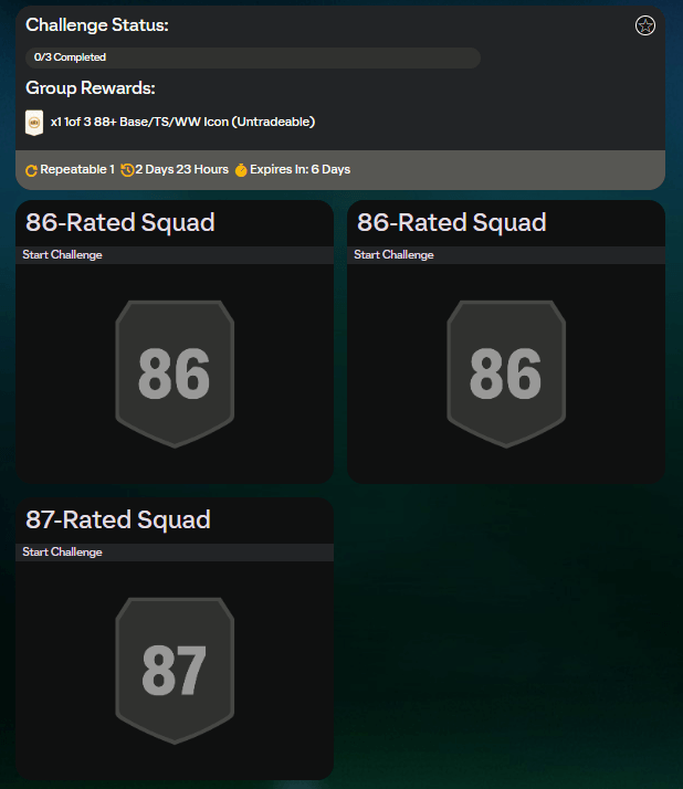 FC 24 TOTY: requisiti SCR icona a scelta 88+