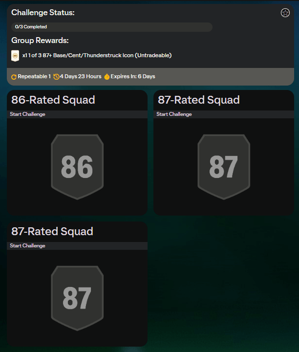 FC 24: requisiti SCR scelta icona 87+ UT Versus promo