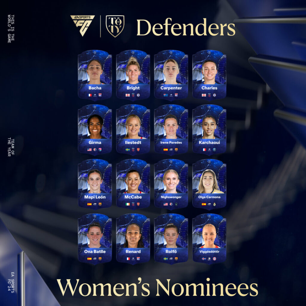 FC 24: nominati TOTY donne difensori