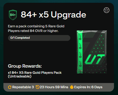 FC 24 Ultimate Birthday: 84 x5 upgrade SBC